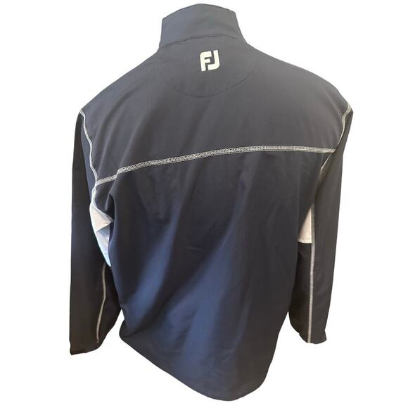 FootJoy Mens Large Blue/White Half ZIP Jacket - Picture 3 of 5